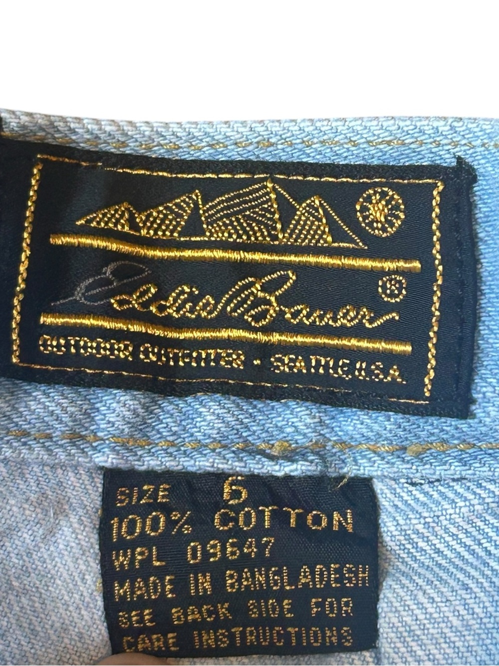 Vintage Eddie Bauer Mom Jorts Size 6 High Rise Denim Shorts 80s 90s - Picture 8 of 9